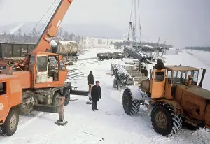 Severobaykalsk: Baikal-Amur Mainline construction, 1980