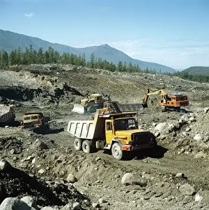 Transporting: Baikal-Amur Mainline construction, 1984