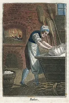 Faggots: The Baker kneading dough on lid of flour bin
