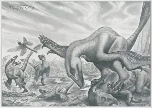 Claw: Balaur bondoc atop it's recent kill, a Telmatosaurus