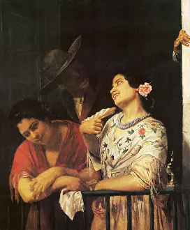 Beads: On Balcony for Carnival, by Cassatt