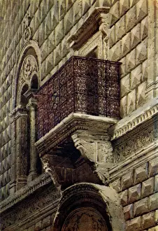 Bologna: Balcony - Palazzo Bevilacqua, Bologna, Italy