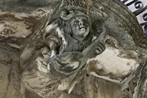Saverio: Balcony sculpture, Palazzo la Rocca, Ragusa, Sicily, Italy