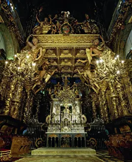 Bulbs: Baldachin of the Main Altar. CathedralSantiago de Compostela