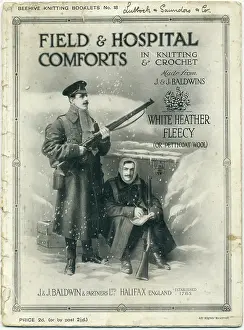 Knitters: Baldwin's knitting leaflet, WW1, winter at the front