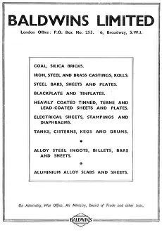 Baldwins: Baldwins Metals For Aircraft