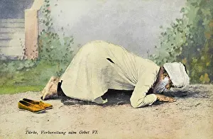 Mostar: Balkans - Mostar - Turkish man at ritual prayer