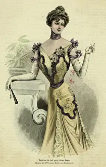 Ruched: BALL DRESS 1899