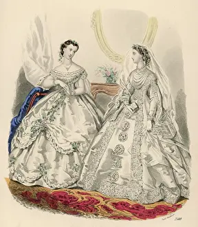 Puffings: Ball - Evening Dress 1865