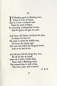 Gaol: The Ballad of Reading Gaol by Oscar Wilde final verse