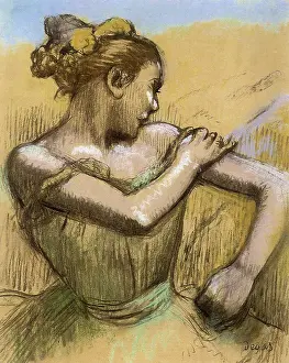 Fixes: Ballerina Fixes Costume, by Degas