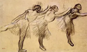 Arabesque: Ballerinas in Arabesque, by Degas