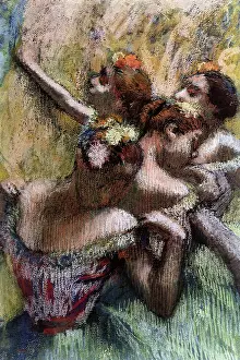 Closely: Four Ballerinas Perform, by Degas