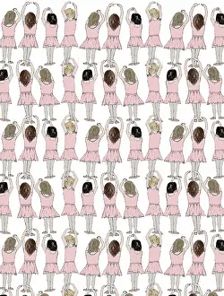 Tess Hines Designs: Ballerinas repeating pattern design