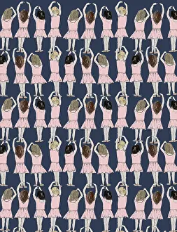 Tess Hines Designs: Ballerinas repeating pattern design
