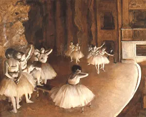 Onstage: Ballerinas Warm-Up, by Degas