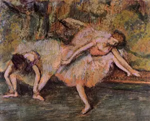 Bending: Ballerinas Warm Up, by Degas