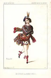 Gioachino: Ballet dancer in Scottish costume in Robert Bruce, 1846