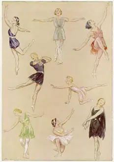 Academie: Ballet dancers exercising