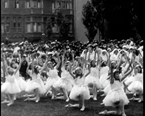 Ballet Performers Dancing For Soldiers
