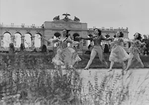 Schonbrunn: Ballet Wiesenthal in front of the Gloriette in the