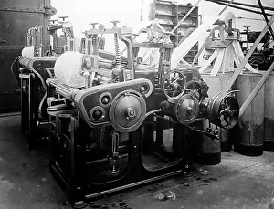 Balling: Balling machine in a woollen mill in Bradford