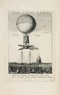 Blanchard: Balloon ascent by Blanchard, Champ de Mars, Paris