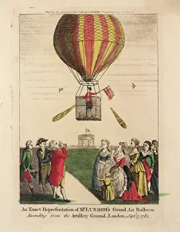 Eyeglass: Balloon ascent of Lunardi, Artillery Ground