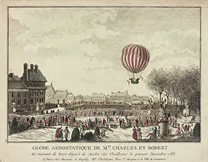 Tuileries: Balloon ascent from Tuileries Gardens, Paris