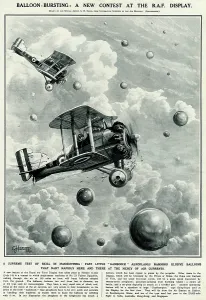 Elusive: Balloon bursting at RAF display by G. H. Davis