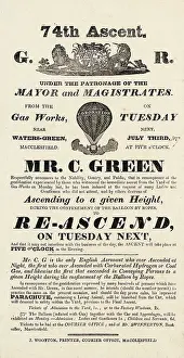 Patronage: Balloon event, Charles Green, Macclesfield