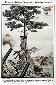 Balloonatics: From the Balloon Observer's Training Manual, WW1 cartoon