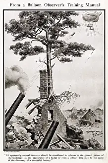 Balloonatics: From the Balloon Observer's Training Manual, WW1 cartoon