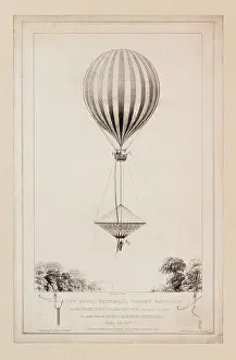 Nassau: Balloon with parachute, tragic accident of Mr Cocking
