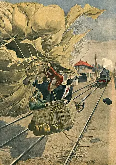 Luckily: BALLOON ON RAILWAY