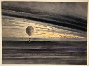 Arcachon: The balloon Zenith at sunrise or sunset, with five passenger