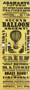 Pancras: Ballooning poster, Mr H Green