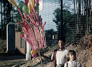 Armful: Balloons and Anne - Rangoon