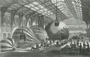 Inflating: Balloons during Franco-Prussian War