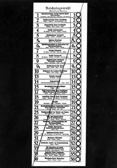 Ballots: Ballots for the second Reichstag elections, 1932
