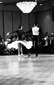 Jive: Ballroom dancing couple in action