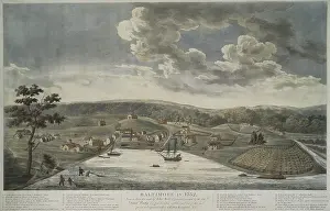 Chesapeake: BALTIMORE IN 1752. Colored engraving by William