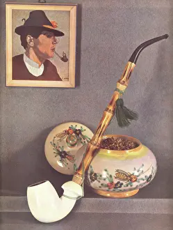 Meerschaum: Bamboo pipe and tobacco
