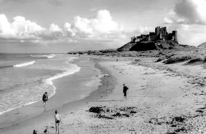 Bamburgh: Bamburgh, the Castle and Beach c1950