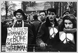 Campaigners: BAN THE BOMB OR HUMAN?