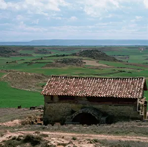 Aragonese: The Banares roman baths. Spain