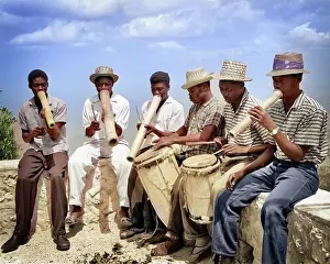 Lan001: Band of Anonymous Native Haitian Musicians Playing
