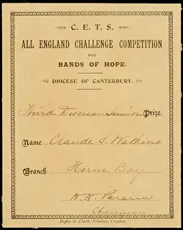 Herne: BAND OF HOPE PRIZE