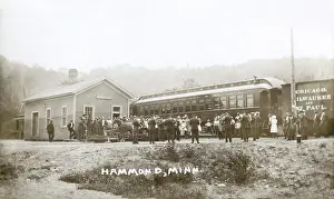 Hammond: Band playing at Hammond railway station, Minnesota, USA