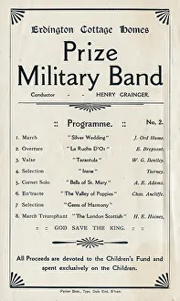 Erdington: Band programme - Aston Union Cottage Homes